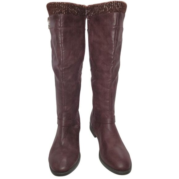 shoedazzle burgundy boots